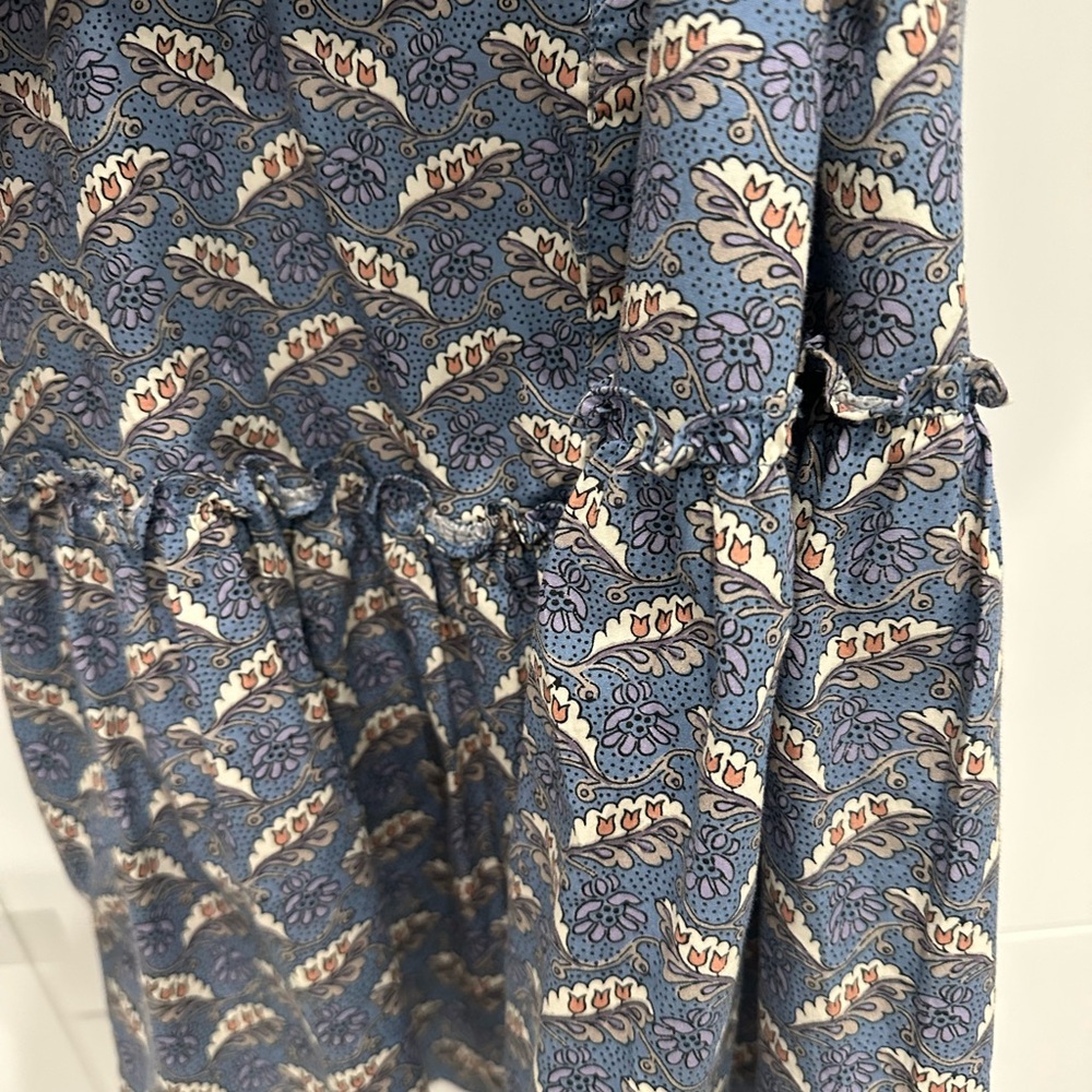 Stylish Blue Patterned Mini Dress - image 4